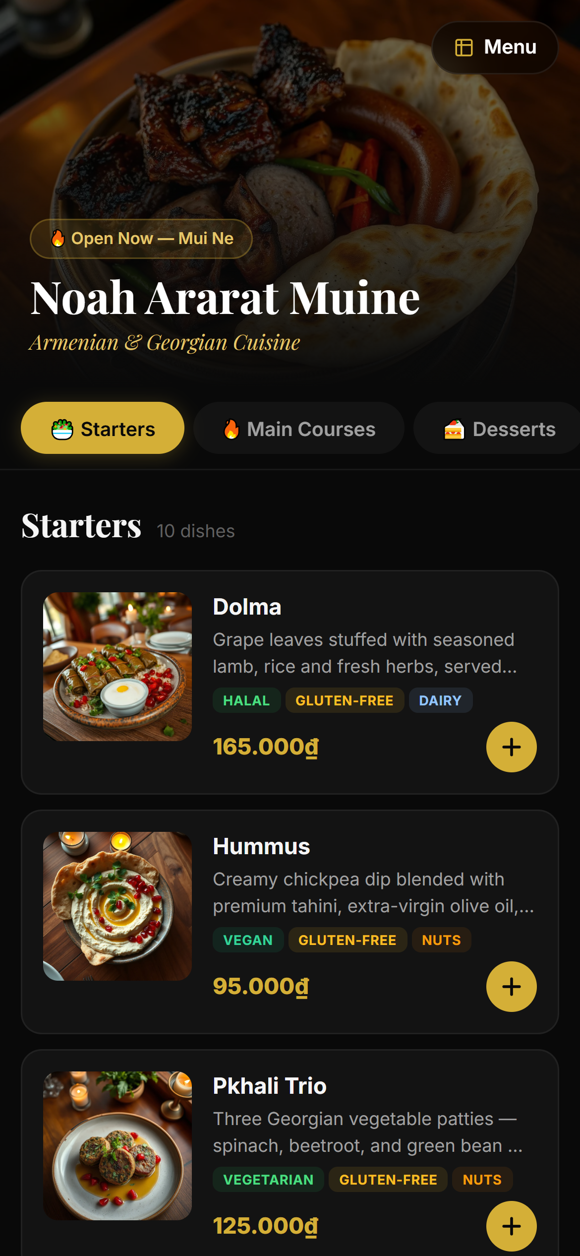 Menu Preview